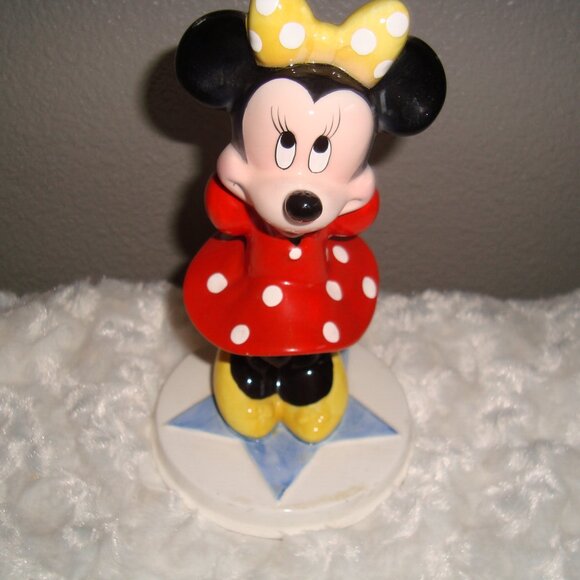 Vintage 90’s Minnie Mouse Ceramic Figurine Collectible Schmid Walt Disney Co - Picture 2 of 12